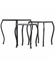 Supporto per Vaso Alexandra House Living Nero Ferro Piastrella 33 x 37 x 33 cm 3 Pezzi