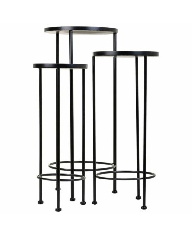 Supporto per Vaso Alexandra House Living Nero Ferro Piastrella 30 x 68 x 30 cm 3 Pezzi Supporto per Vaso Alexandra House Living Nero Ferro Piastrella 30 x 68 x 30 cm 3 Pezzi