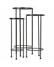 Supporto per Vaso Alexandra House Living Nero Ferro Piastrella 30 x 68 x 30 cm 3 Pezzi