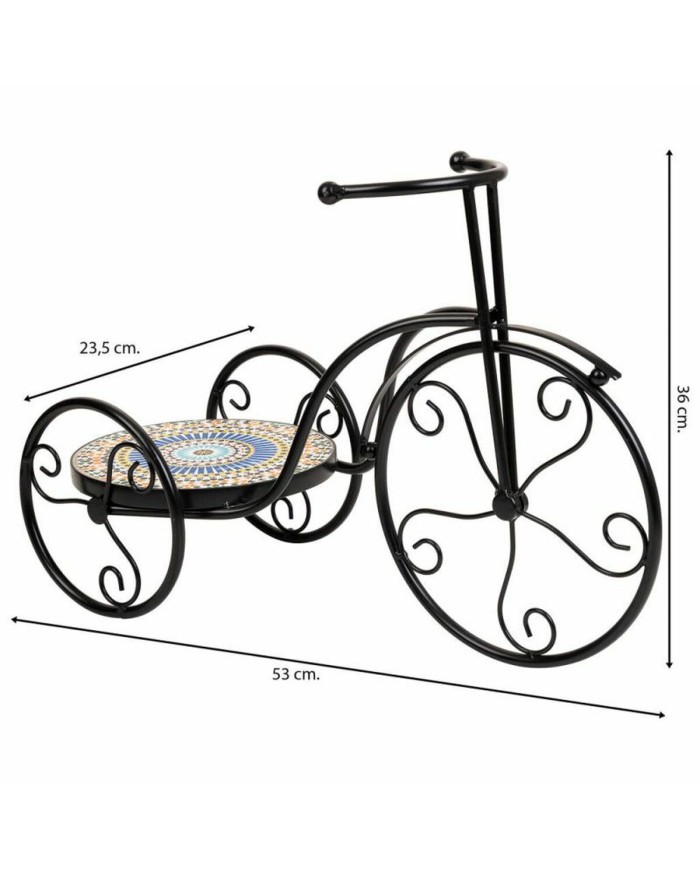 Supporto per Vaso Alexandra House Living Nero Ferro Piastrella Bicicletta 23 x 36 x 53 cm Supporto per Vaso Alexandra House Living Nero Ferro Piastrella Bicicletta 23 x 36 x 53 cm