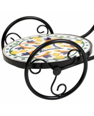 Supporto per Vaso Alexandra House Living Nero Ferro Piastrella Bicicletta 26 x 43 x 67 cm