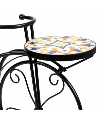 Supporto per Vaso Alexandra House Living Nero Ferro Piastrella Bicicletta 26 x 43 x 67 cm Supporto per Vaso Alexandra House Living Nero Ferro Piastrella Bicicletta 26 x 43 x 67 cm