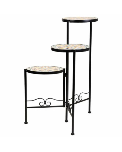 Supporto per Vaso Alexandra House Living Nero Ferro Piastrella 30 x 68 x 30 cm 3 Pezzi Supporto per Vaso Alexandra House Living Nero Ferro Piastrella 30 x 68 x 30 cm 3 Pezzi