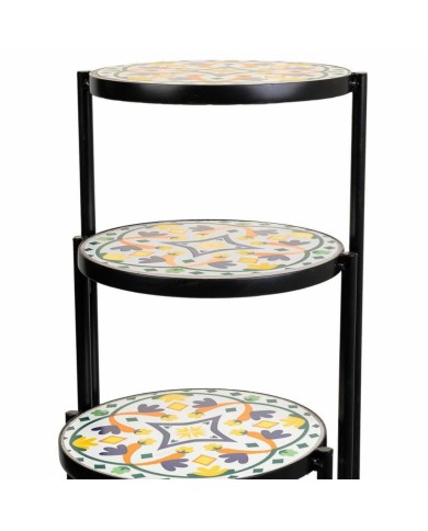 Supporto per Vaso Alexandra House Living Nero Ferro Piastrella 30 x 68 x 30 cm 3 Pezzi Supporto per Vaso Alexandra House Living Nero Ferro Piastrella 30 x 68 x 30 cm 3 Pezzi