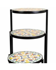 Supporto per Vaso Alexandra House Living Nero Ferro Piastrella 30 x 68 x 30 cm 3 Pezzi