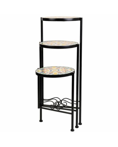 Supporto per Vaso Alexandra House Living Nero Ferro Piastrella 30 x 68 x 30 cm 3 Pezzi Supporto per Vaso Alexandra House Living Nero Ferro Piastrella 30 x 68 x 30 cm 3 Pezzi