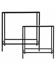 Supporto per Vaso Alexandra House Living Nero Ferro Piastrella 30 x 68 x 30 cm 3 Pezzi