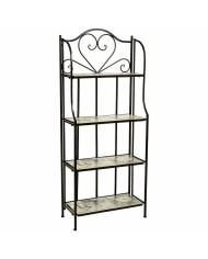 Scaffale Alexandra House Living Bianco Metallo Ferro 28 x 70 x 28 cm