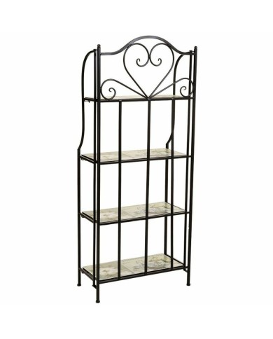 Scaffale Alexandra House Living Nero Ferro Forjare Piastrella 27 x 133 x 57 cm Scaffale Alexandra House Living Nero Ferro Forjare Piastrella 27 x 133 x 57 cm