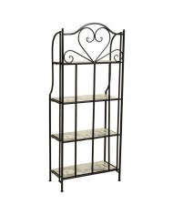 Scaffale Alexandra House Living Nero Ferro Forjare Piastrella 27 x 133 x 57 cm