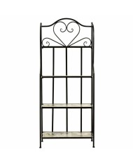 Scaffale Alexandra House Living Nero Ferro Forjare Piastrella 27 x 133 x 57 cm