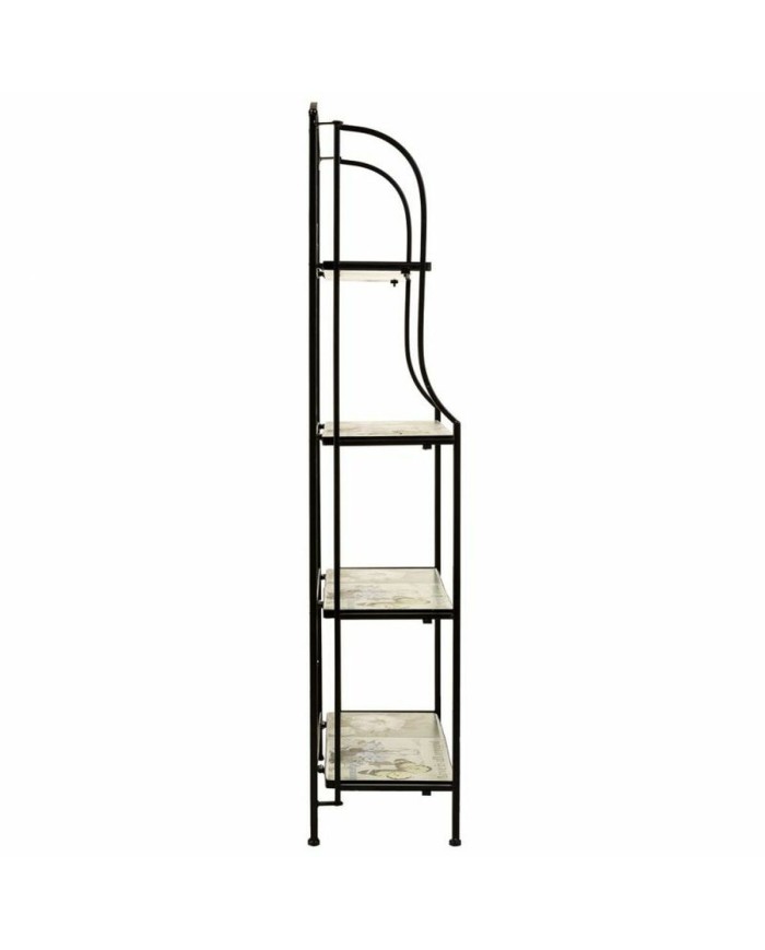 Scaffale Alexandra House Living Nero Ferro Forjare Piastrella 27 x 133 x 57 cm