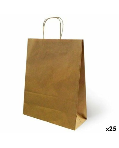 Busta di Carta Fama Marrone Con manici 125 g/m² 26 x 10 x 35 cm (25 Unità) Busta di Carta Fama Marrone Con manici 125 g/m² 26 x 10 x 35 cm (25 Unità)
