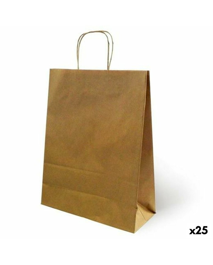 Busta di Carta Fama Marrone Con manici 125 g/m² 26 x 10 x 35 cm (25 Unità) Busta di Carta Fama Marrone Con manici 125 g/m² 26 x 10 x 35 cm (25 Unità)