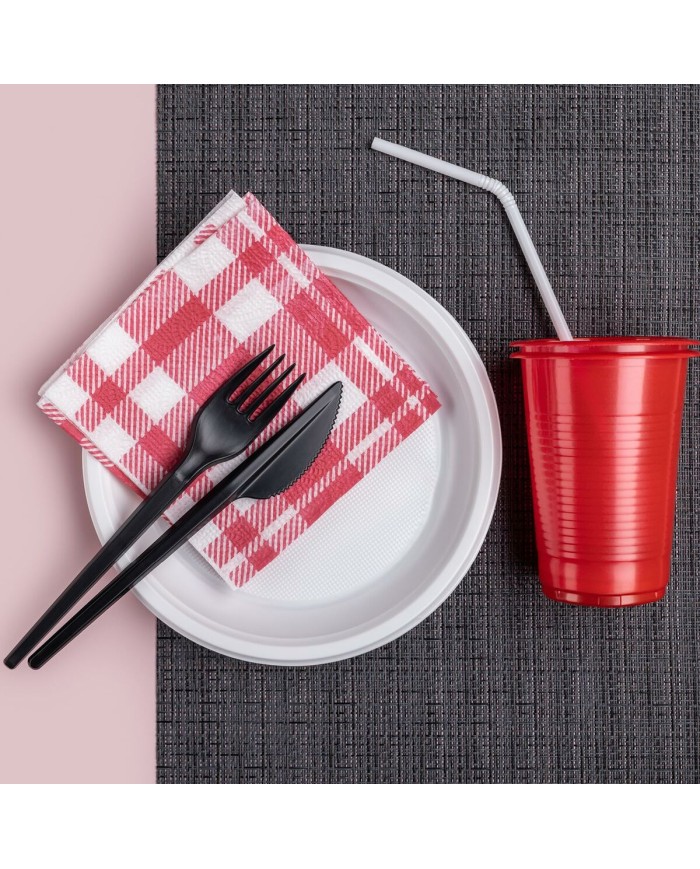 Set di piatti riutilizzabili Maxi Products Bianco Plastica 100 Pezzi Set di piatti riutilizzabili Maxi Products Bianco Plastica 100 Pezzi