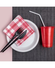 Set di piatti riutilizzabili Maxi Products Bianco Plastica 100 Pezzi Set di piatti riutilizzabili Maxi Products Bianco Plastica 100 Pezzi