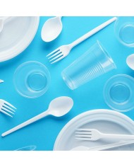 Set di piatti riutilizzabili Maxi Products Bianco Plastica 100 Pezzi Set di piatti riutilizzabili Maxi Products Bianco Plastica 100 Pezzi