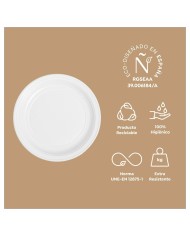 Set di piatti riutilizzabili Maxi Products Bianco Plastica 100 Pezzi Set di piatti riutilizzabili Maxi Products Bianco Plastica 100 Pezzi