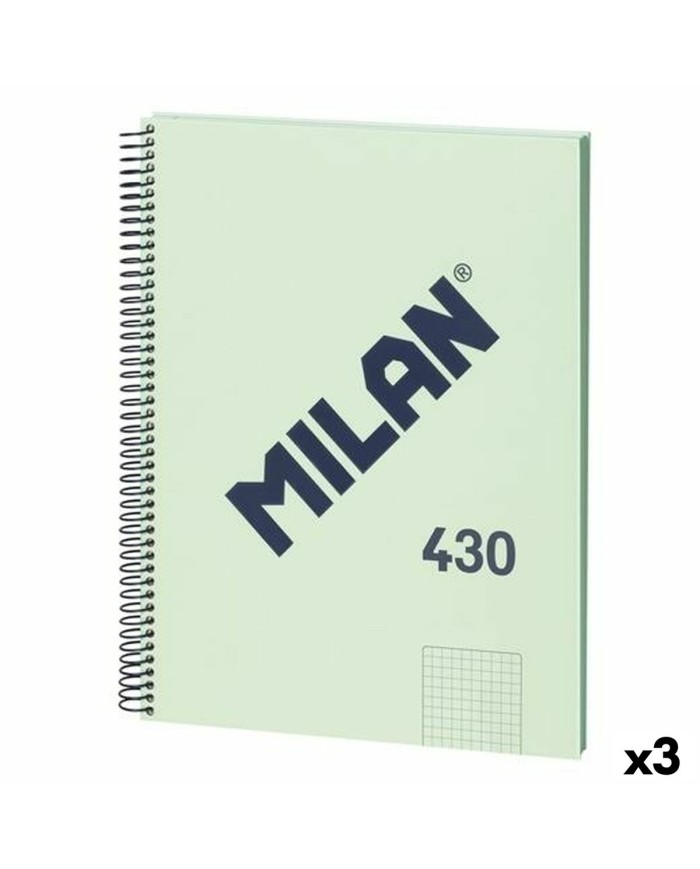 Agenda Milan 430 Verde A4 80 Pagine (3 Unità)