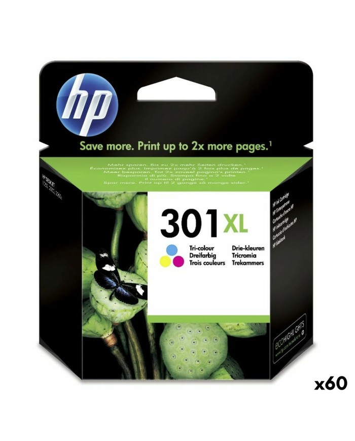 Cartuccia ad Inchiostro Originale HP 301XL Tricolore (60 Unità) Cartuccia ad Inchiostro Originale HP 301XL Tricolore (60 Unità)