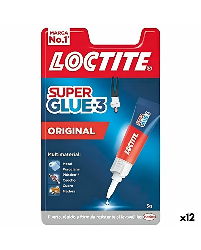 Adesivo Istantaneo Loctite Super Glue 3 3 g (12 Unità) Adesivo Istantaneo Loctite Super Glue 3 3 g (12 Unità)