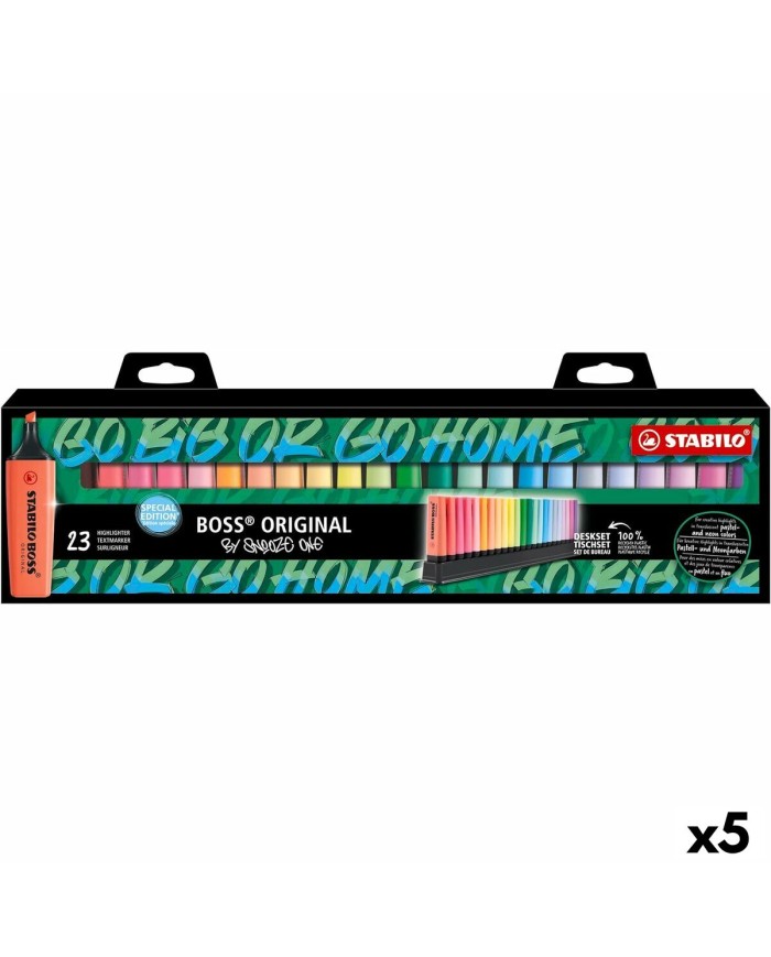 Set di Evidenziatori Stabilo Boss Snooze Multicolore (5 Unità)