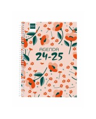 Agenda Finocam COOL Multicolore Quarto 15,5 x 21,2 cm 2024-2025 Floreale