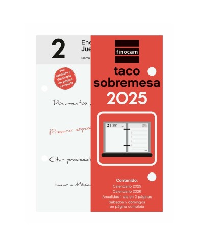 Calendario da Tavolo Finocam 8,5 x 12 cm 2025 Calendario da Tavolo Finocam 8,5 x 12 cm 2025