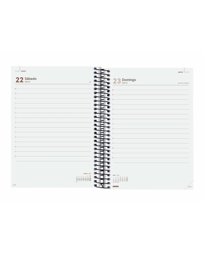 Agenda Finocam YEAR Nero A5 15,5 x 21,2 cm 2025
