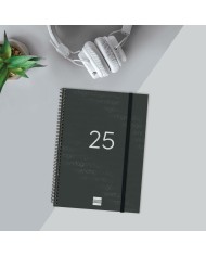 Agenda Finocam YEAR Nero A5 15,5 x 21,2 cm 2025