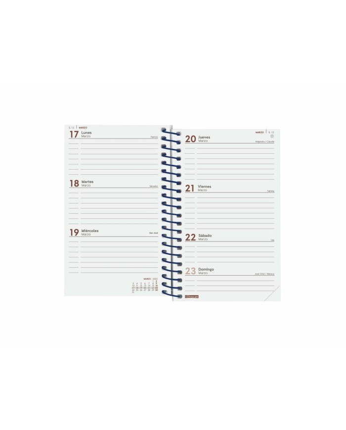Agenda Finocam YEAR Azzurro Mini 7,9 x 12,7 cm 2025