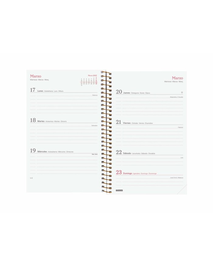 Agenda Finocam DESIGN COLLECTION 11,7 x 18,1 cm 2025 Floreale