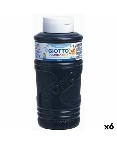 Pittura da usare con le Dita Giotto Nero 750 ml (6 Unità) Pittura da usare con le Dita Giotto Nero 750 ml (6 Unità)