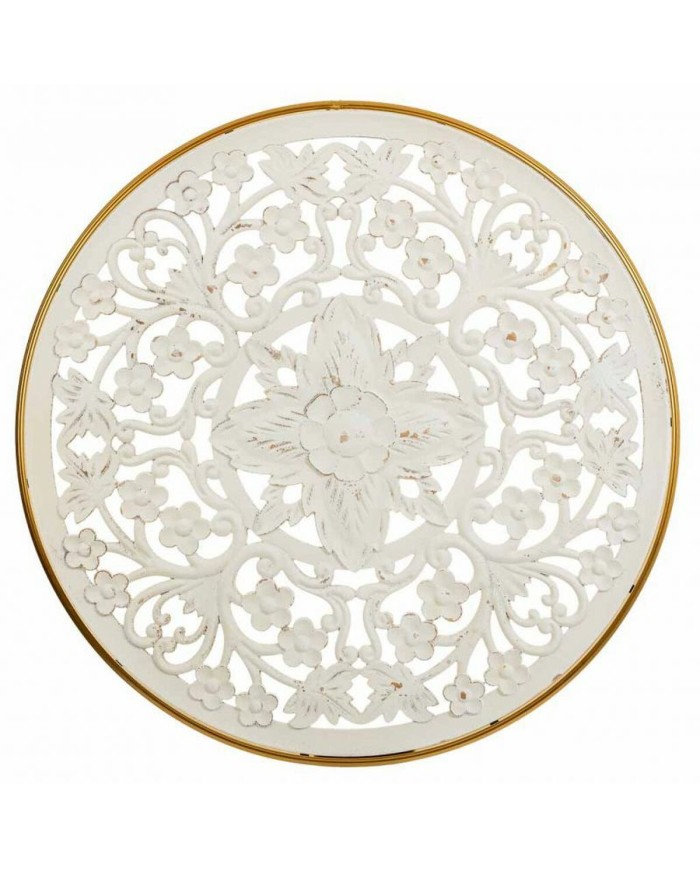Decorazione da Parete Alexandra House Living Bianco Metallo Legno MDF 3 x 87 x 87 cm Decorazione da Parete Alexandra House Living Bianco Metallo Legno MDF 3 x 87 x 87 cm