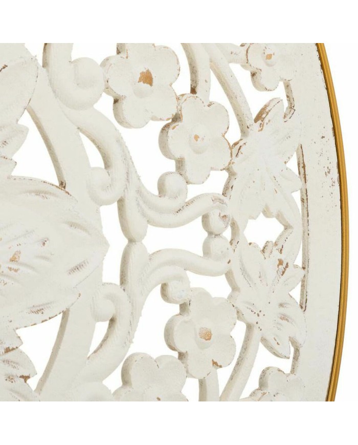 Decorazione da Parete Alexandra House Living Bianco Metallo Legno MDF 3 x 87 x 87 cm Decorazione da Parete Alexandra House Living Bianco Metallo Legno MDF 3 x 87 x 87 cm