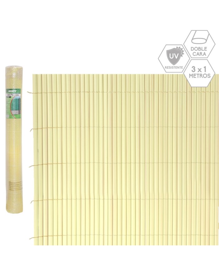 Recinzione da Giardino Beige PVC 1 x 300 x 100 cm Recinzione da Giardino Beige PVC 1 x 300 x 100 cm