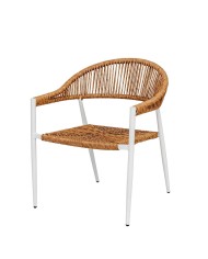 Sedia da Sala da Pranzo Home ESPRIT Naturale Rattan 63 x 68 x 81 cm