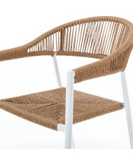 Sedia da giardino Neska Bianco Alluminio 62 x 65 x 80 cm Sedia da giardino Neska Bianco Alluminio 62 x 65 x 80 cm