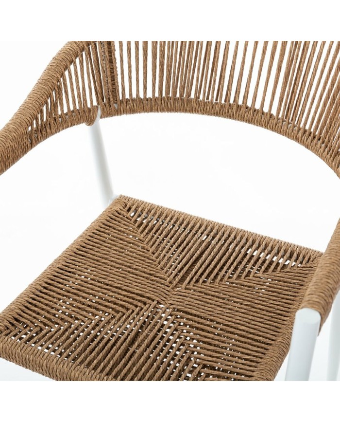 Sedia da giardino Neska Bianco Alluminio 62 x 65 x 80 cm Sedia da giardino Neska Bianco Alluminio 62 x 65 x 80 cm