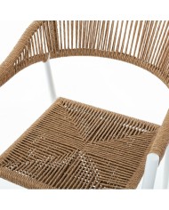 Sedia da giardino Neska Bianco Alluminio 62 x 65 x 80 cm Sedia da giardino Neska Bianco Alluminio 62 x 65 x 80 cm