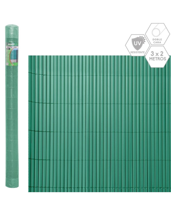 Recinzione da Giardino Verde PVC 1 x 300 x 200 cm