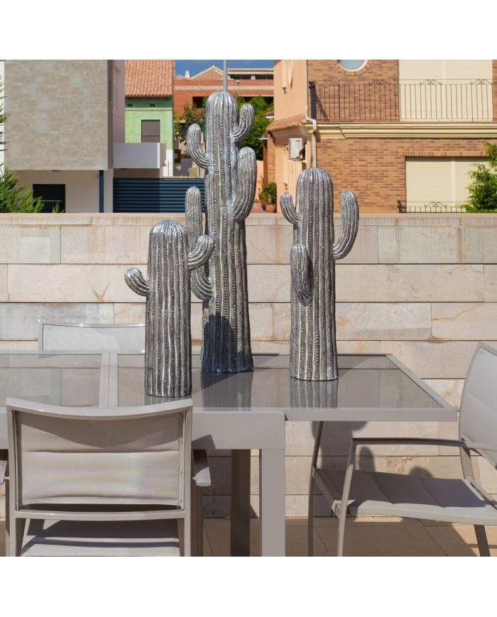 Statua Decorativa Grigio Cactus 25 x 14 x 47,5 cm Statua Decorativa Grigio Cactus 25 x 14 x 47,5 cm