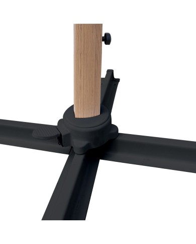 Ombrellone Tiber Grafite Alluminio teak 300 x 300 x 250 cm Ombrellone Tiber Grafite Alluminio teak 300 x 300 x 250 cm