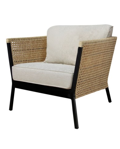 Poltrona da giardino Niva Nero Alluminio 81 x 81 x 72,5 cm Poltrona da giardino Niva Nero Alluminio 81 x 81 x 72,5 cm