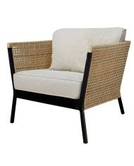 Poltrona da giardino Niva Nero Alluminio 81 x 81 x 72,5 cm