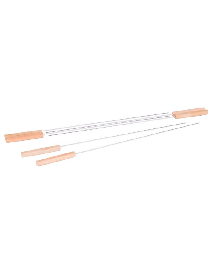 Set di Spiedini per Barbecue Barbacoa Acciaio inossidabile 40 x 0,5 x 0,5 cm Set di Spiedini per Barbecue Barbacoa Acciaio inossidabile 40 x 0,5 x 0,5 cm