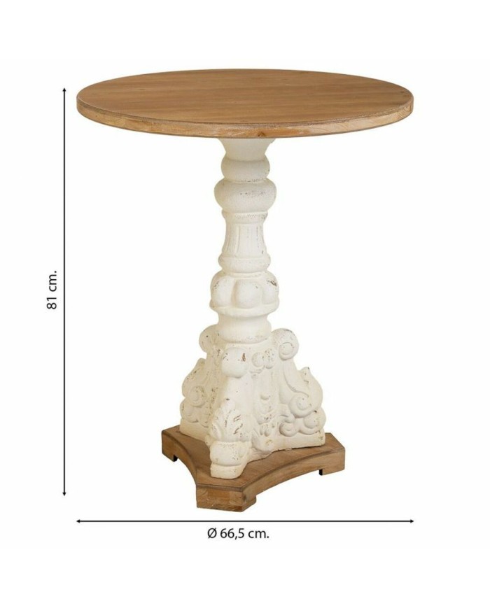 Tavolino da Caffè Alexandra House Living Bianco Legno di abete Legno MDF 66 x 81 x 66 cm Tavolino da Caffè Alexandra House Living Bianco Legno di abete Legno MDF 66 x 81 x 66 cm