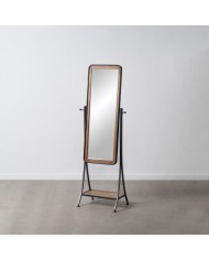 Specchio spogliatoio Nero Naturale 62 x 42 x 174 cm Specchio spogliatoio Nero Naturale 62 x 42 x 174 cm