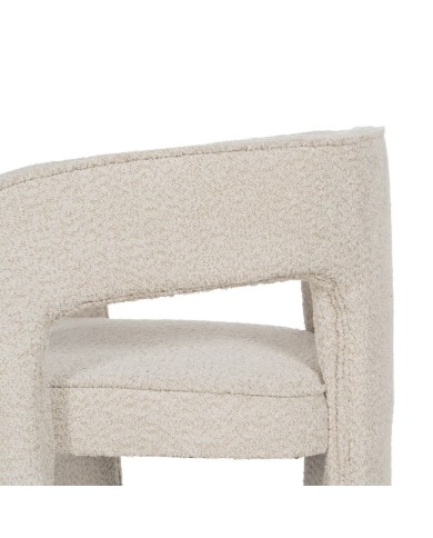 Sedia da Sala da Pranzo Beige Poliestere 69 x 66 x 73 cm