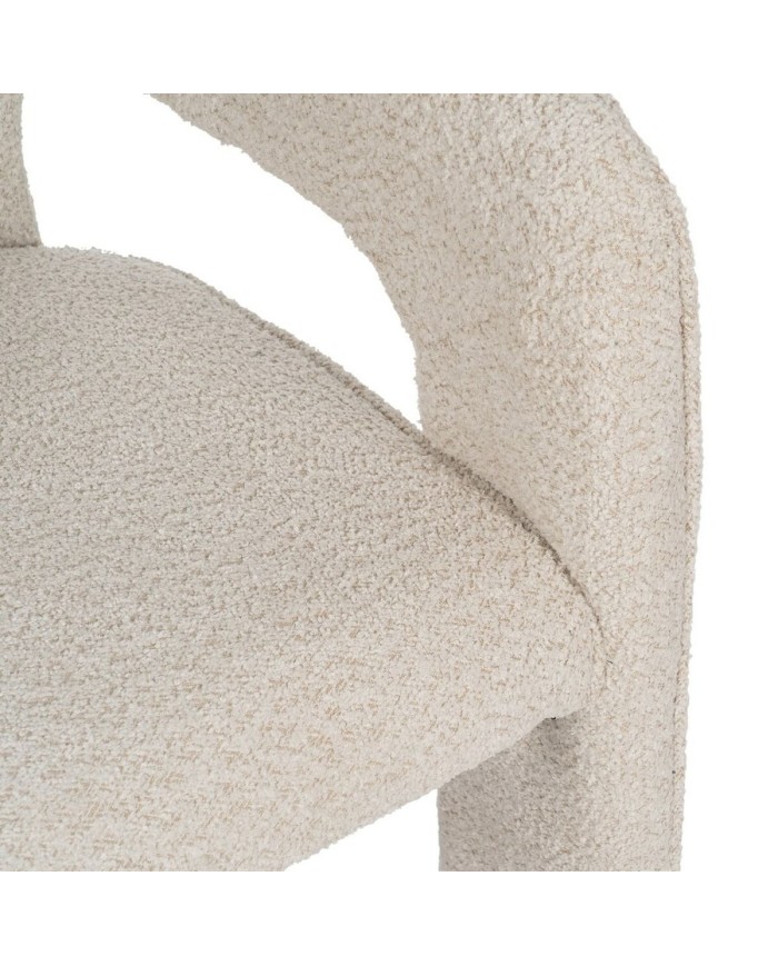 Sedia da Sala da Pranzo Beige Poliestere 69 x 66 x 73 cm Sedia da Sala da Pranzo Beige Poliestere 69 x 66 x 73 cm